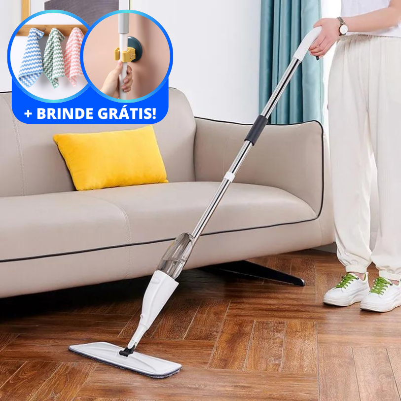 Mop com Borrifador Spray Mop Pratico (+ Refil Grátis)