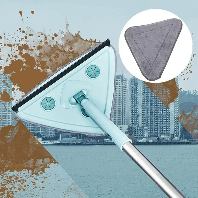 Mop Esfregão Triangular com Rodo Integrado